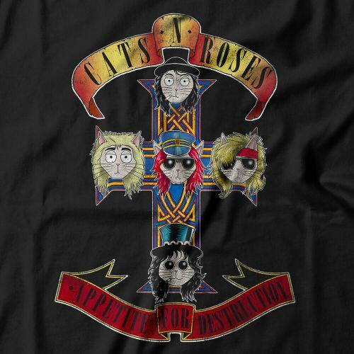 Camiseta Feminina Cats 'N' Roses