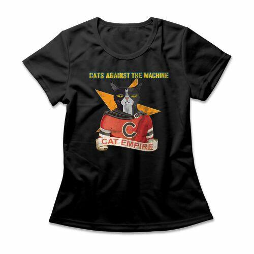Camiseta Feminina Cats Against The Machine