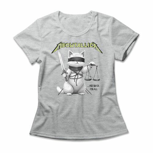 Camiseta Feminina Meowtallica