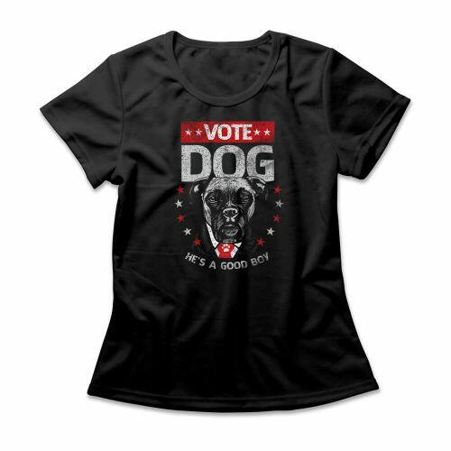 Camiseta Feminina Vote Dog