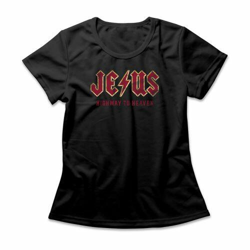 Camiseta Feminina Jesus Highway To Heaven