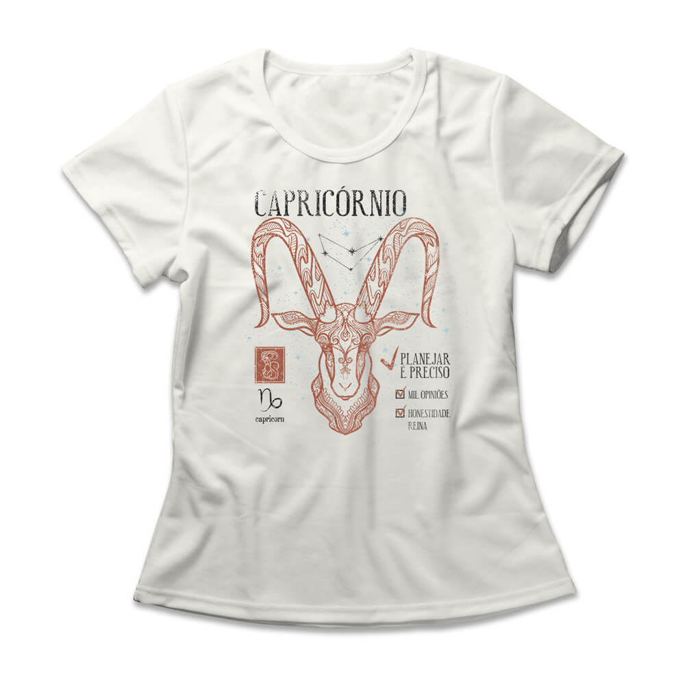 Camiseta Feminina Signo Capricórnio