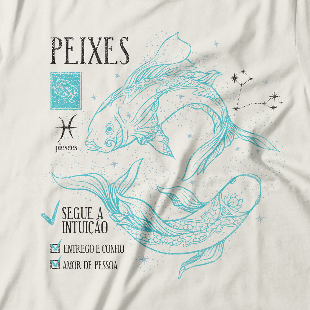 Camiseta Feminina Signo Peixes
