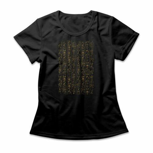 Camiseta Feminina Hier�glifos