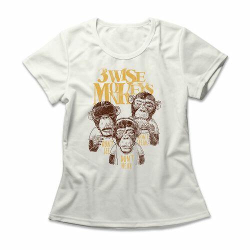Camiseta Feminina Three Wise Monkeys
