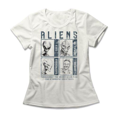 Camiseta Feminina Aliens