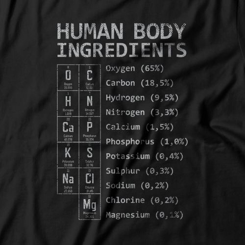 Camiseta Human Body Ingredients