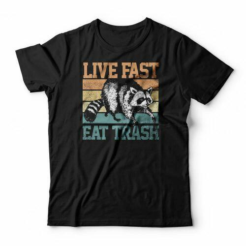 Camiseta Live Fast Eat Trash