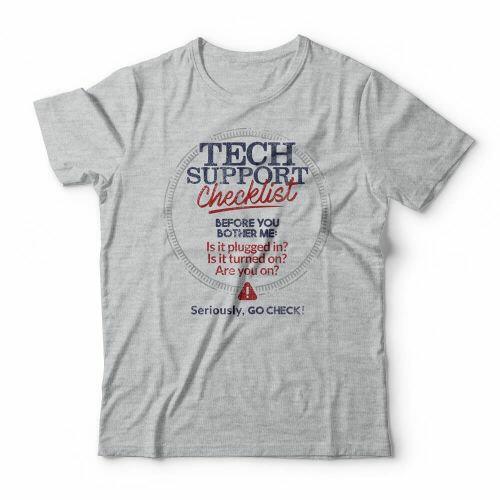 Camiseta Tech Support Checklist