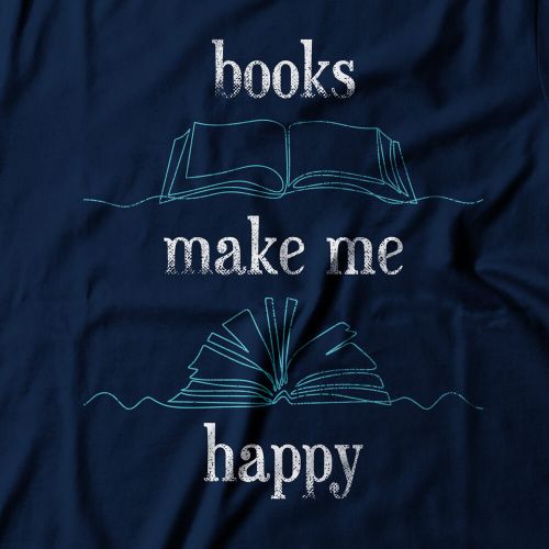 Camiseta Books Make Me Happy