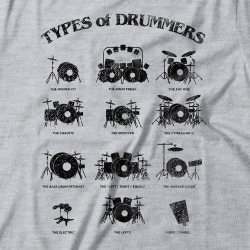 Camiseta Types Of Drummers