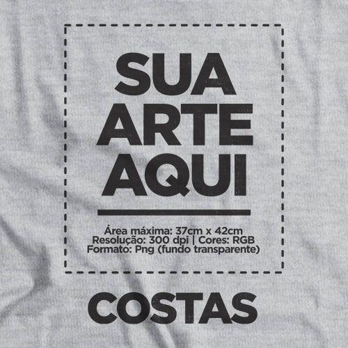 Camiseta Personalizada Feminina Costas - Envie a sua arte