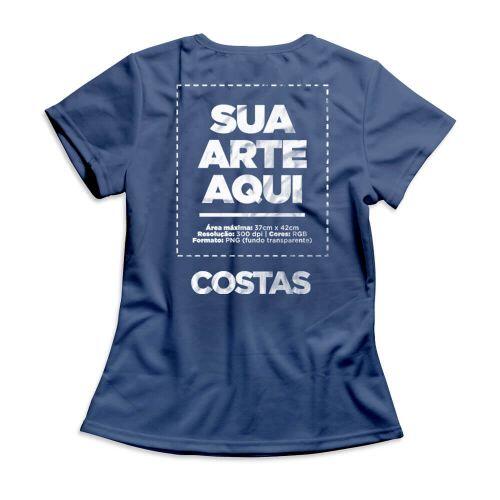 Camiseta Personalizada Feminina Costas - Envie a sua arte