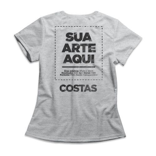 Camiseta Personalizada Feminina Costas - Envie a sua arte