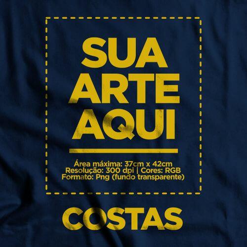 Camiseta Personalizada Feminina Costas - Envie a sua arte