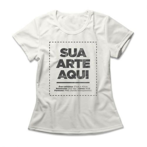 Camiseta Personalizada Feminina Frente - Envie a sua arte