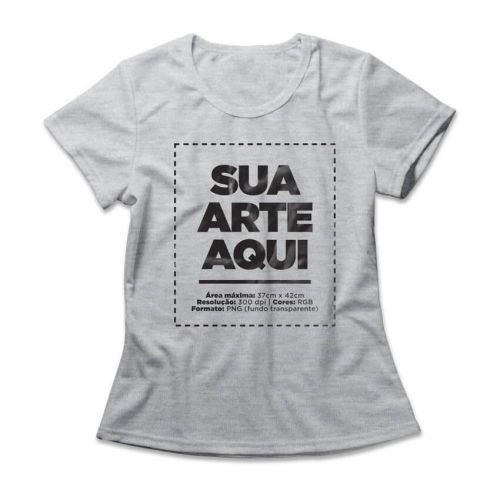 Camiseta Personalizada Feminina Frente - Envie a sua arte