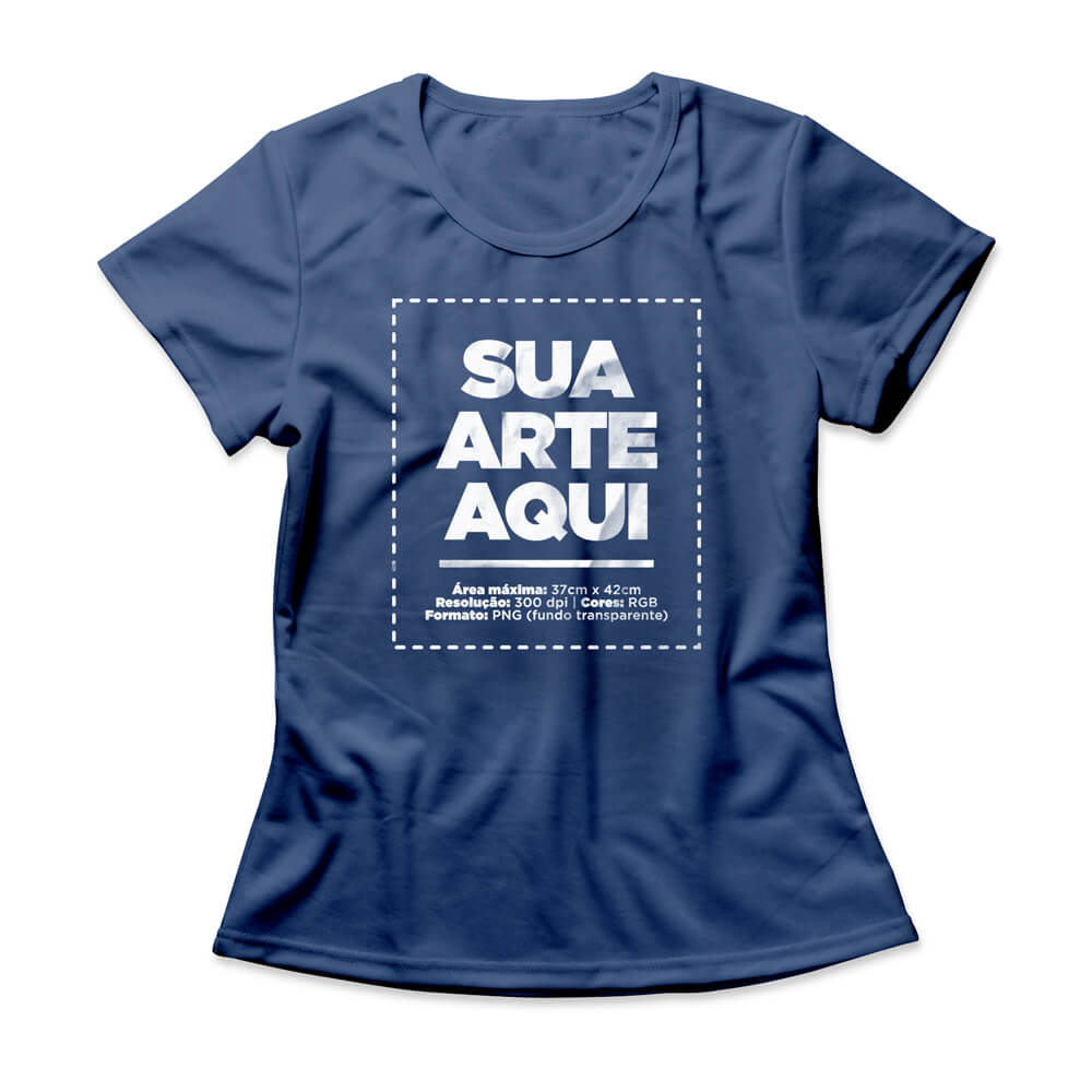 Camiseta Personalizada Feminina Frente - Envie a sua arte