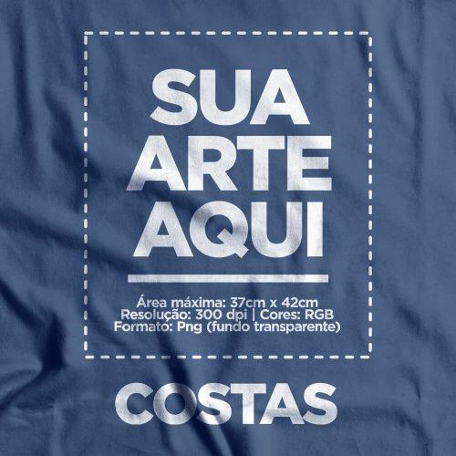 Camiseta Personalizada Feminina Frente e Costas - Envia a sua arte