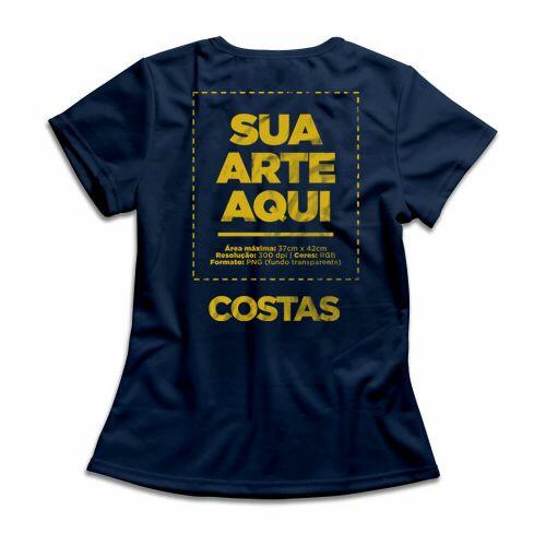Camiseta Personalizada Feminina Frente e Costas - Envia a sua arte