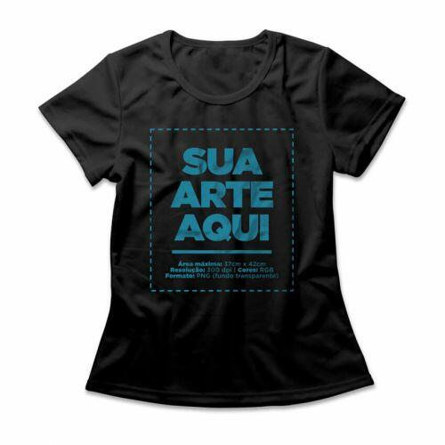 Camiseta Personalizada Feminina Frente e Nuca - Envie a sua arte