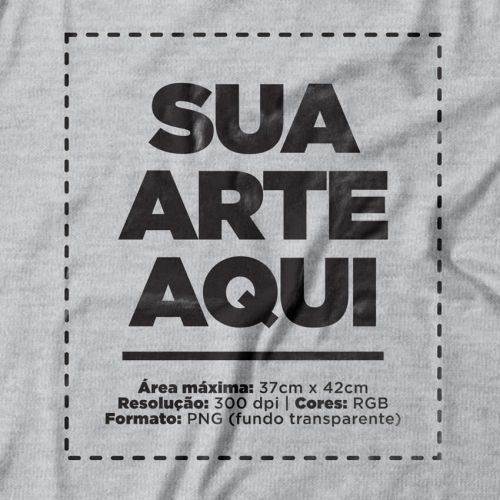 Camiseta Personalizada Feminina Frente e Nuca - Envie a sua arte