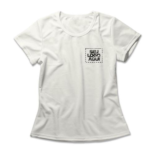 Camiseta Personalizada Feminina Peito e Costas - Envie a sua arte