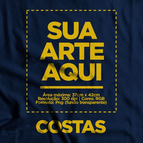 Camiseta Personalizada Feminina Peito e Costas - Envie a sua arte