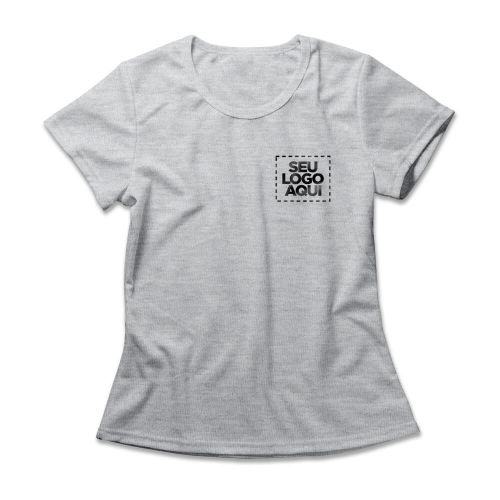 Camiseta Personalizada Feminina Peito e Costas - Envie a sua arte
