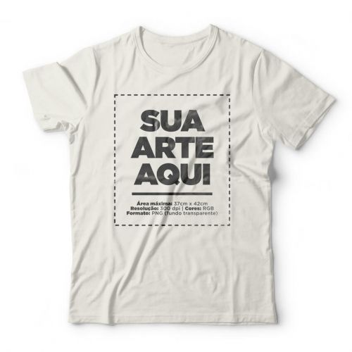 Camiseta Personalizada Frente e Costas - Envie a sua arte