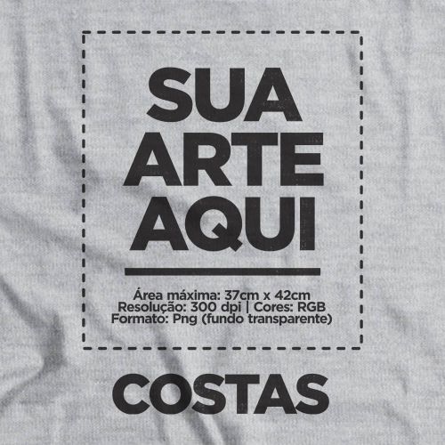 Camiseta Personalizada Frente e Costas - Envie a sua arte