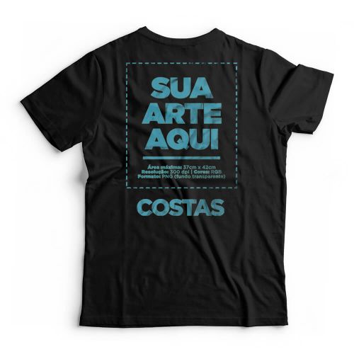 Camiseta Personalizada Frente e Costas - Envie a sua arte