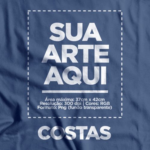 Camiseta Personalizada Frente e Costas - Envie a sua arte