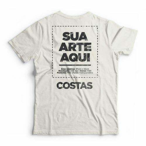 Camiseta Personalizada Frente e Costas - Envie a sua arte