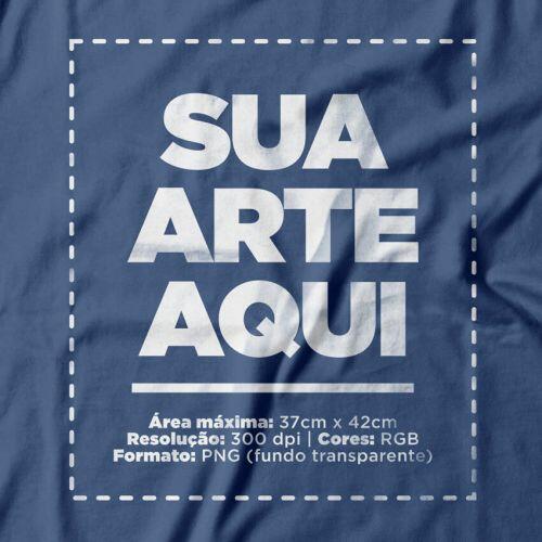 Camiseta Personalizada Frente e Nuca - Envie a sua arte