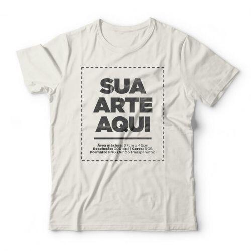 Camiseta Personalizada Frente e Nuca - Envie a sua arte