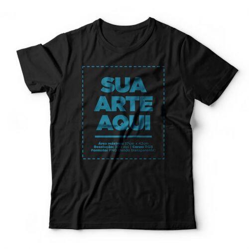 Camiseta Personalizada Frente e Nuca - Envie a sua arte