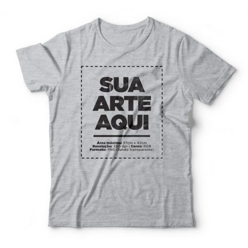 Camiseta Personalizada Frente e Nuca - Envie a sua arte