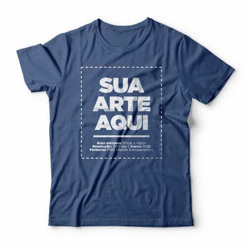 Camiseta Personalizada Frente e Nuca - Envie a sua arte
