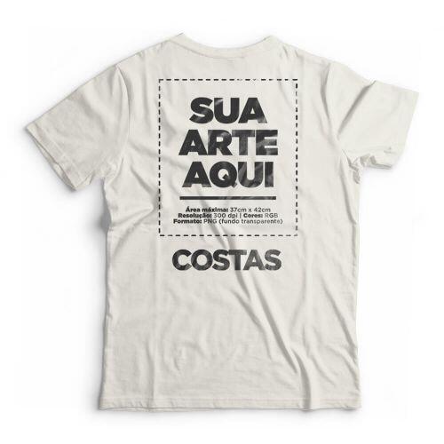Camiseta Personalizada Peito e Costas - Envie a sua arte