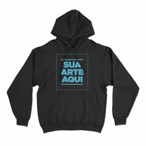 Moletom Com Capuz Personalizado Frente - Envie a sua arte