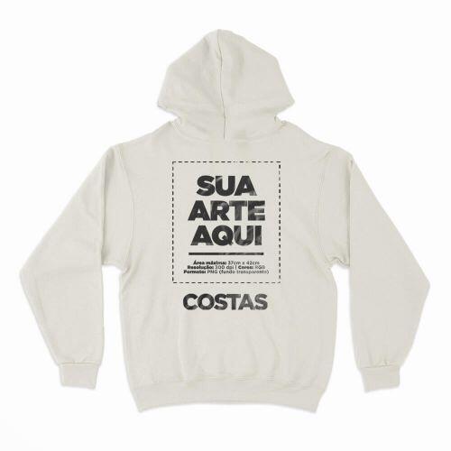 Moletom Com Capuz Personalizado Frente e Costas - Envie a sua arte