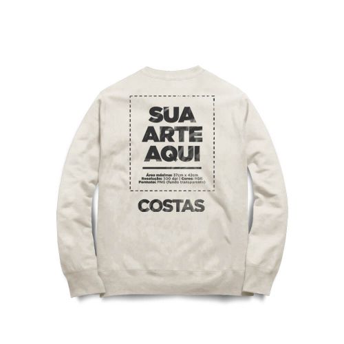 Moletom Personalizado Costas - Envie a sua arte