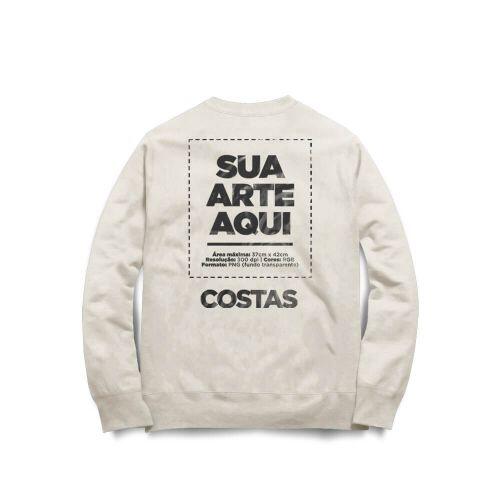 Moletom Personalizado Peito e Costas - Envie a sua arte