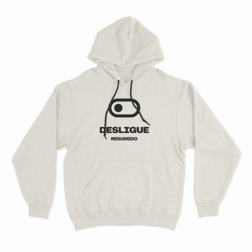 Moletom Com Capuz Resumido Desligue Frente