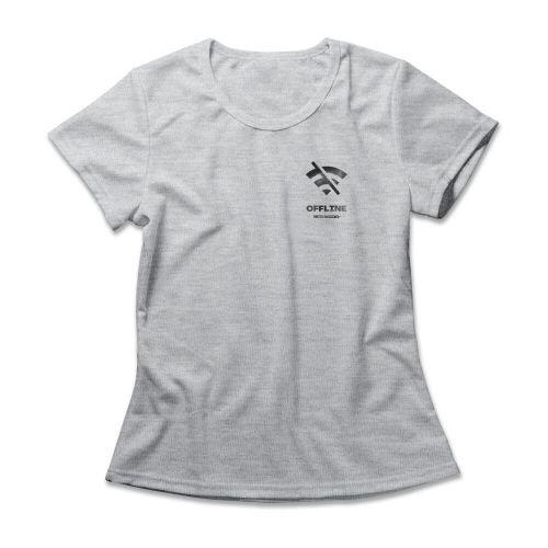 Camiseta Feminina Resumido Offline Peito