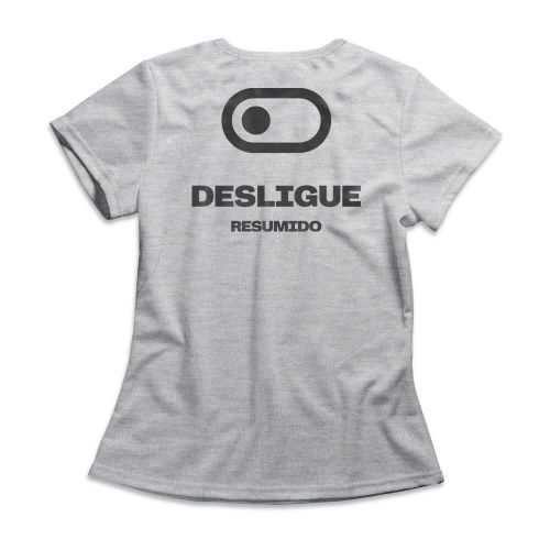 Camiseta Feminina Resumido Desligue Peito e Costas