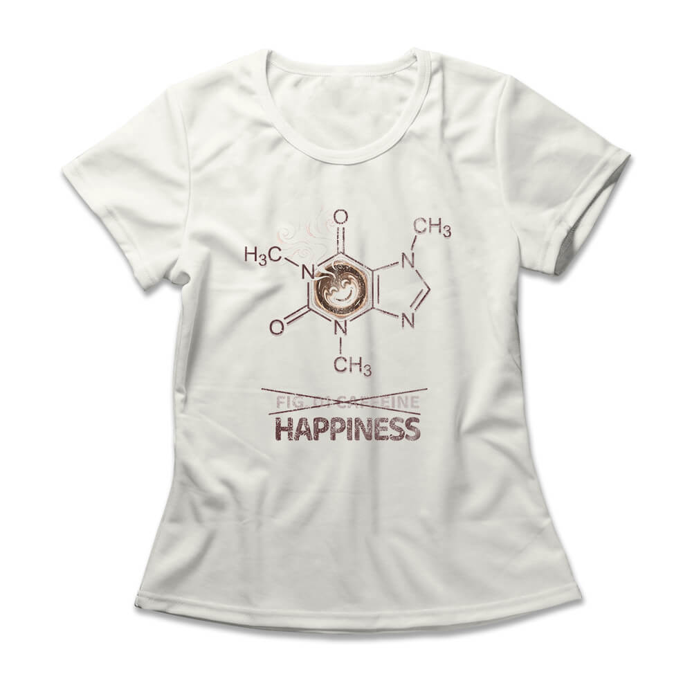 Camiseta Feminina Caffeine Molecule