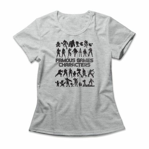 Camiseta Feminina Personagens De Games