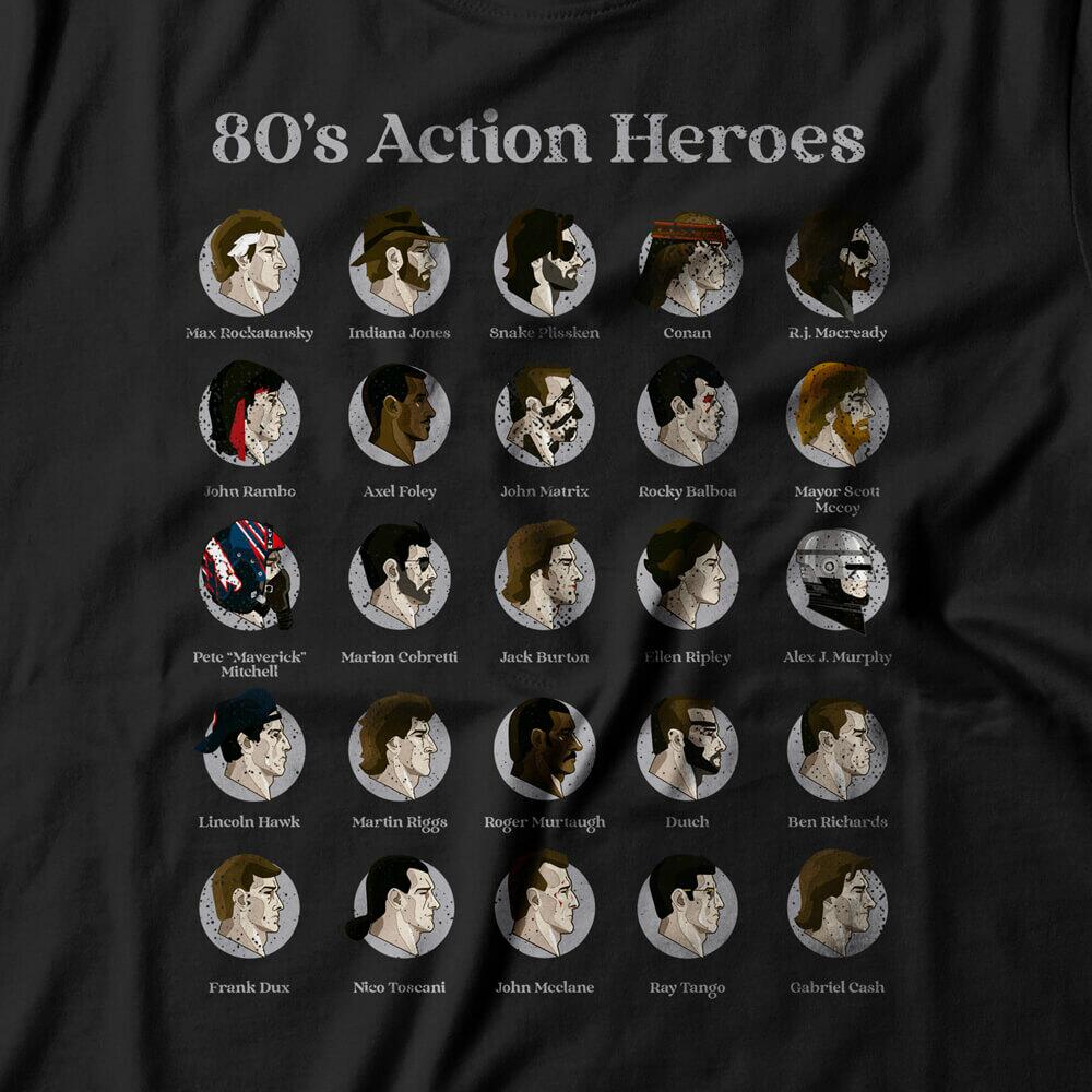 Camiseta Feminina 80's Action Heroes
